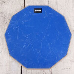 Donner  11” Drum Practice Pad - 2-Sided Blue Black QUIET - 11 inch Snare USED